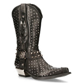 NEW ROCK - M-7928-S1 Western Style Studded Biker Boots